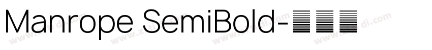 Manrope SemiBold字体转换